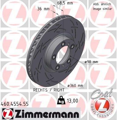 Brake disc BLACK Z .4554.55 Zimmermann