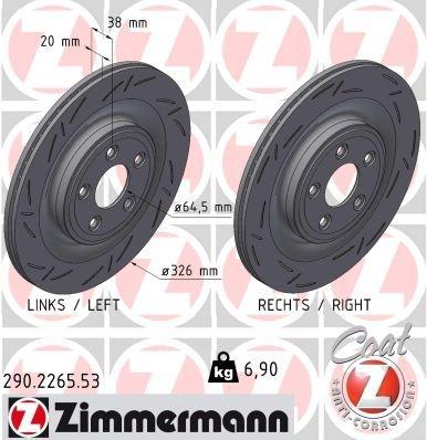 Brake disc BLACK Z 290.2265.53 Zimmermann