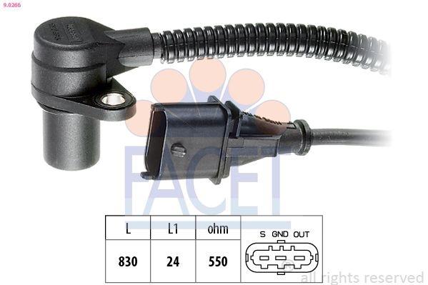 Sensor, crankshaft pulse Made in Italy - OE Equivalent 9.0266 Facet