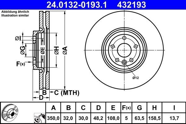 Brake Disc 24.0132-0193.1 ATE