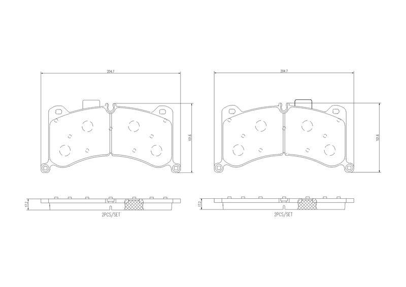 Brake Pad set, Disc Brake P 85 183 Brembo