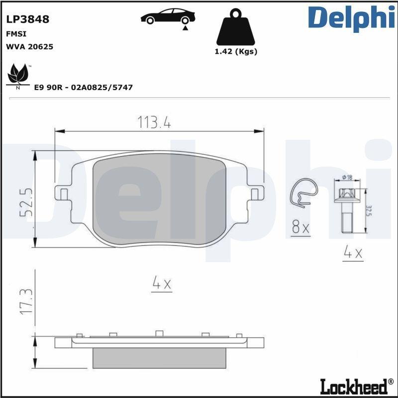 Brake pad set, disc brake