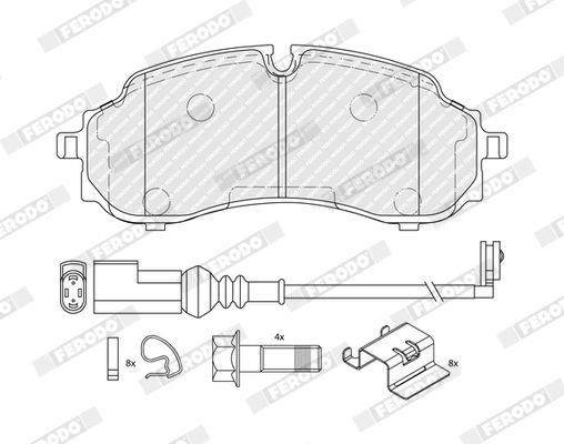 Brake Pad set, Disc Brake FVR5539 Ferodo