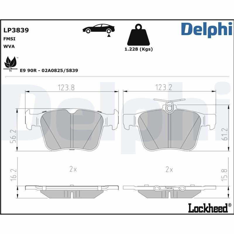 Brake pad set, disc brake