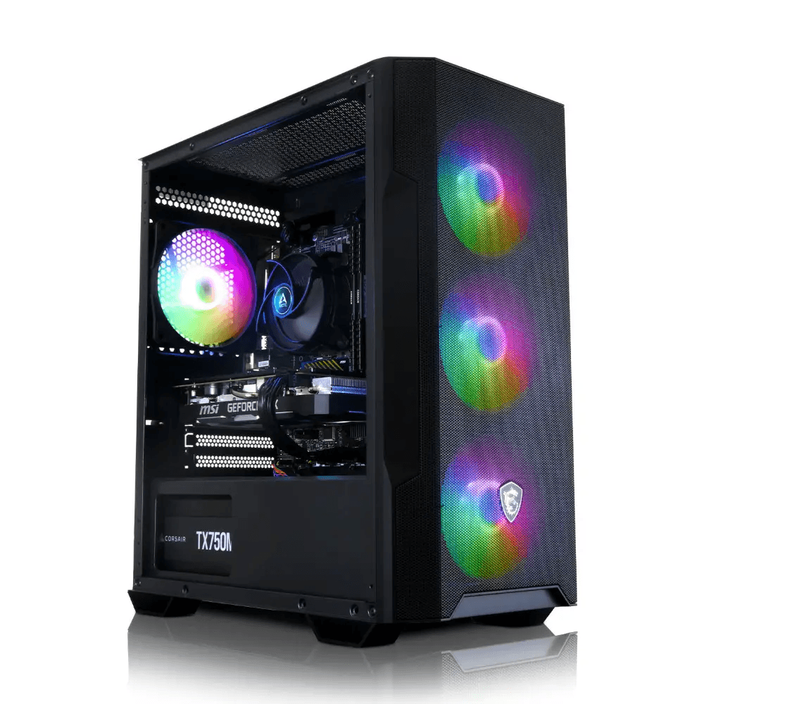 AWD-IT Forge M100R ARGB Intel i5 11400F Six Core RTX 4060 Ti 16GB Desktop PC for Gaming