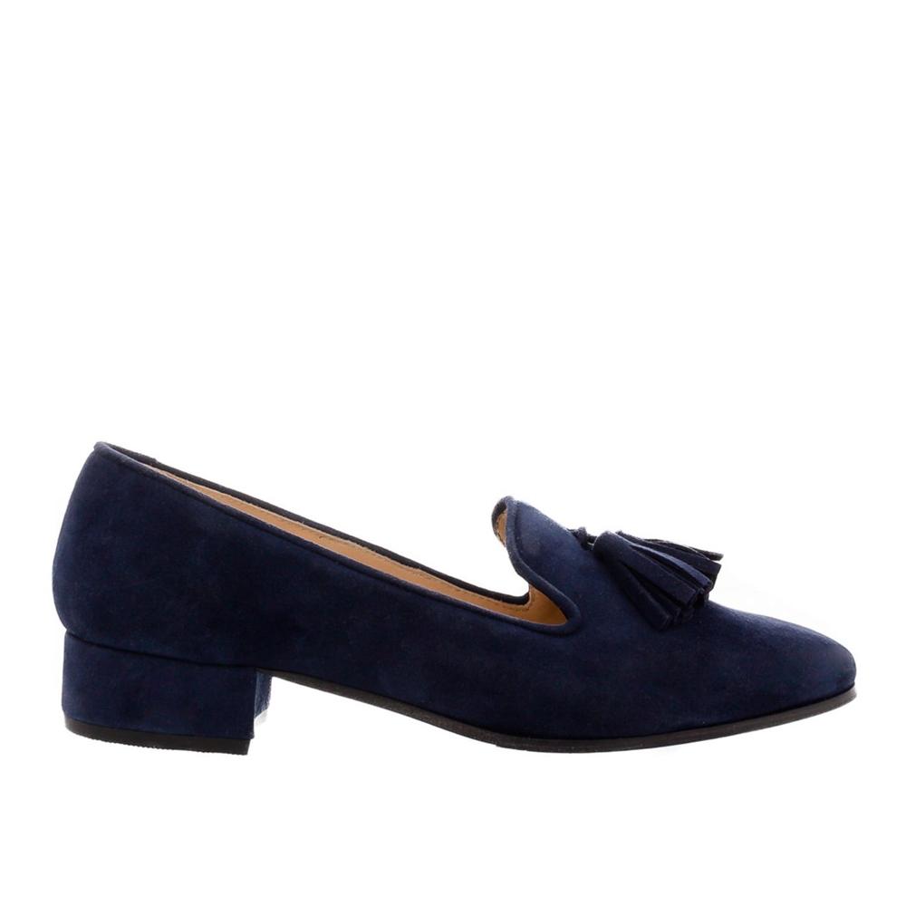 Carl Scarpa Fiadh Navy Suede Loafers