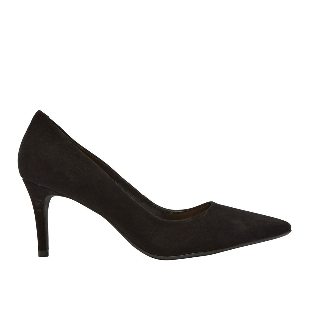 Carl Scarpa Malazzo Black Suede Heeled Courts