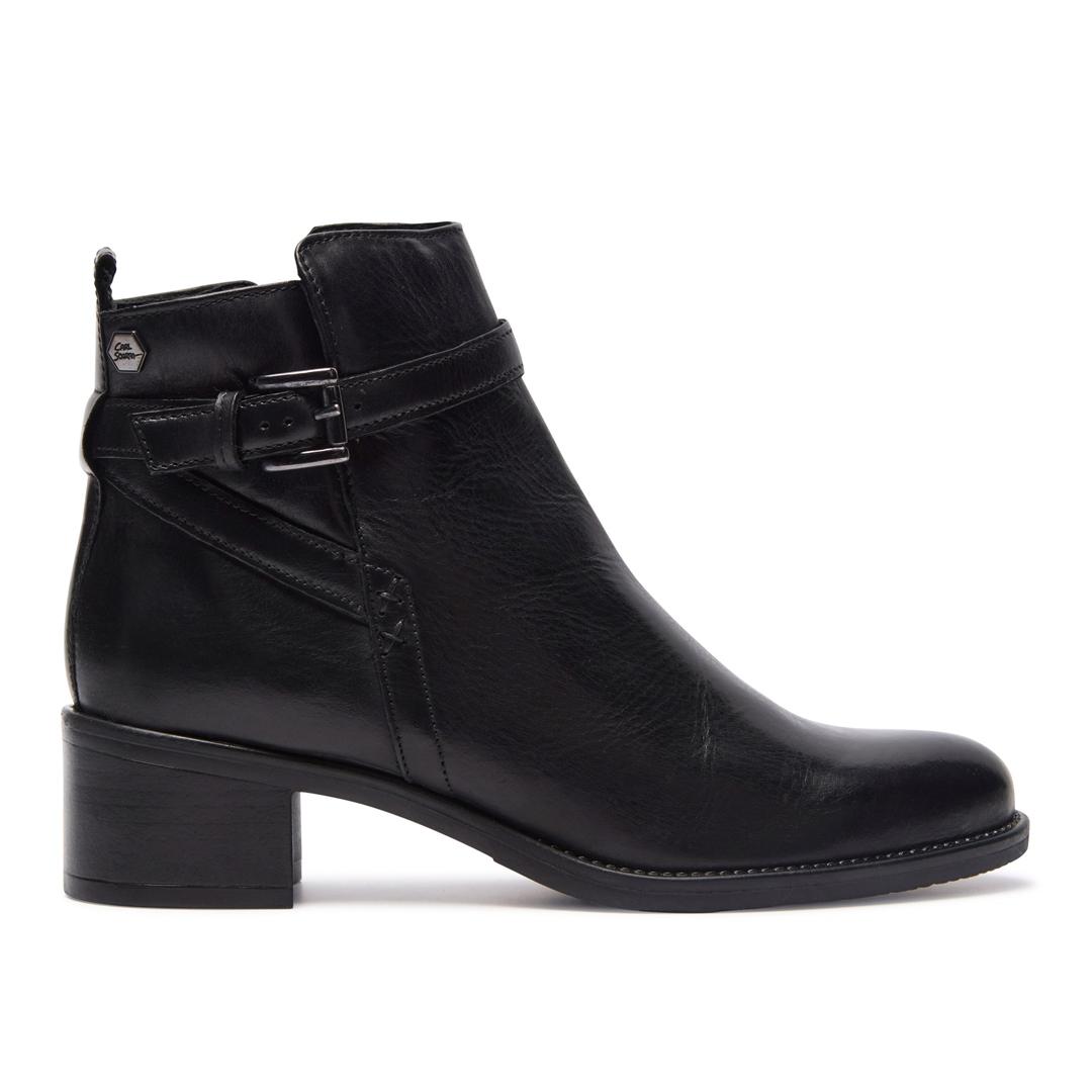 Carl Scarpa Almafi Black Leather Ankle Boots