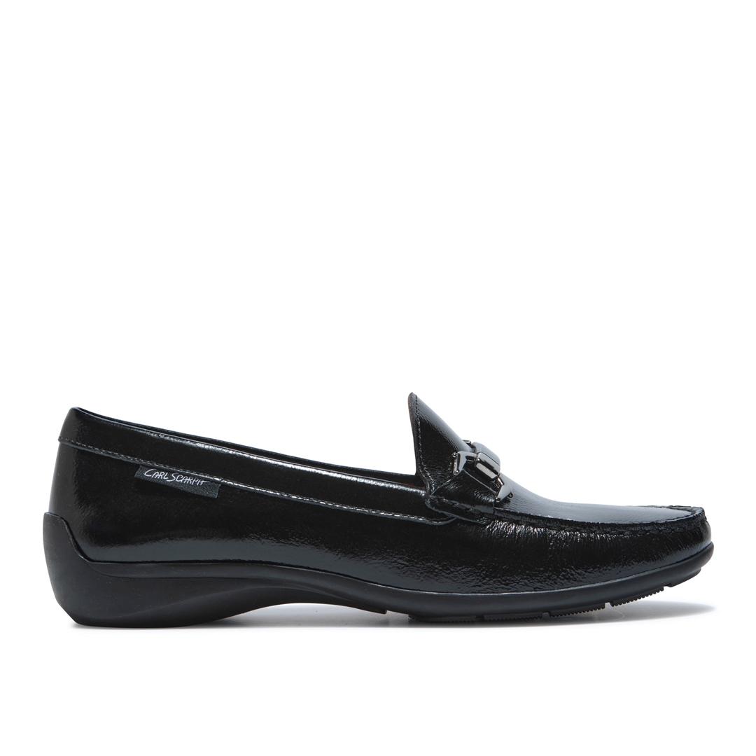 Carl Scarpa Anglette Black Patent Leather Loafers