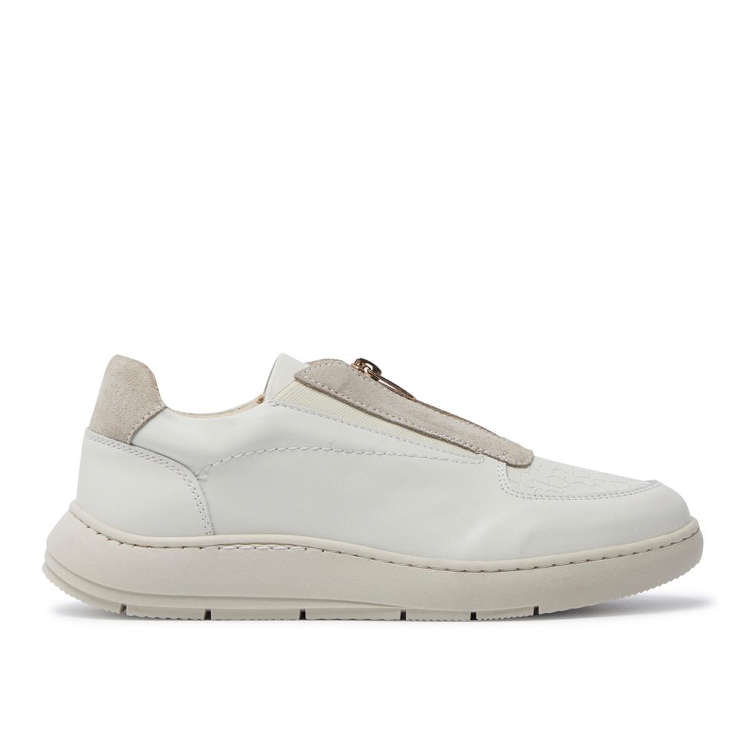 Carl Scarpa Crishelle Off White Suede Trainers