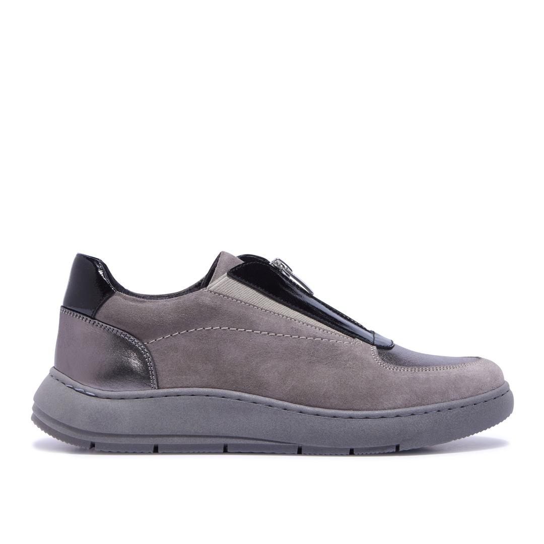 Carl Scarpa Crishelle Pewter Suede Trainers