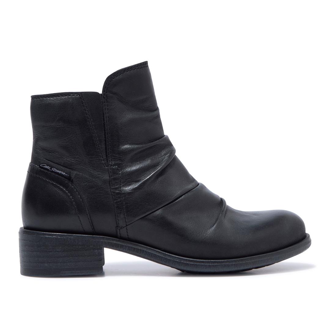 Carl Scarpa Felice Black Leather Ankle Boots