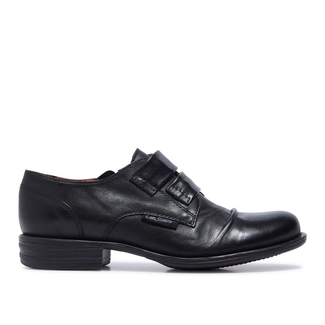 Carl Scarpa Gabbi Black Leather Loafers