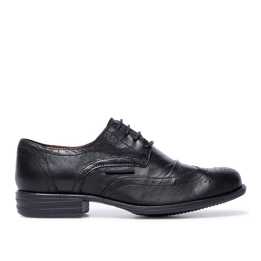 Carl Scarpa Perla Black Leather Loafers