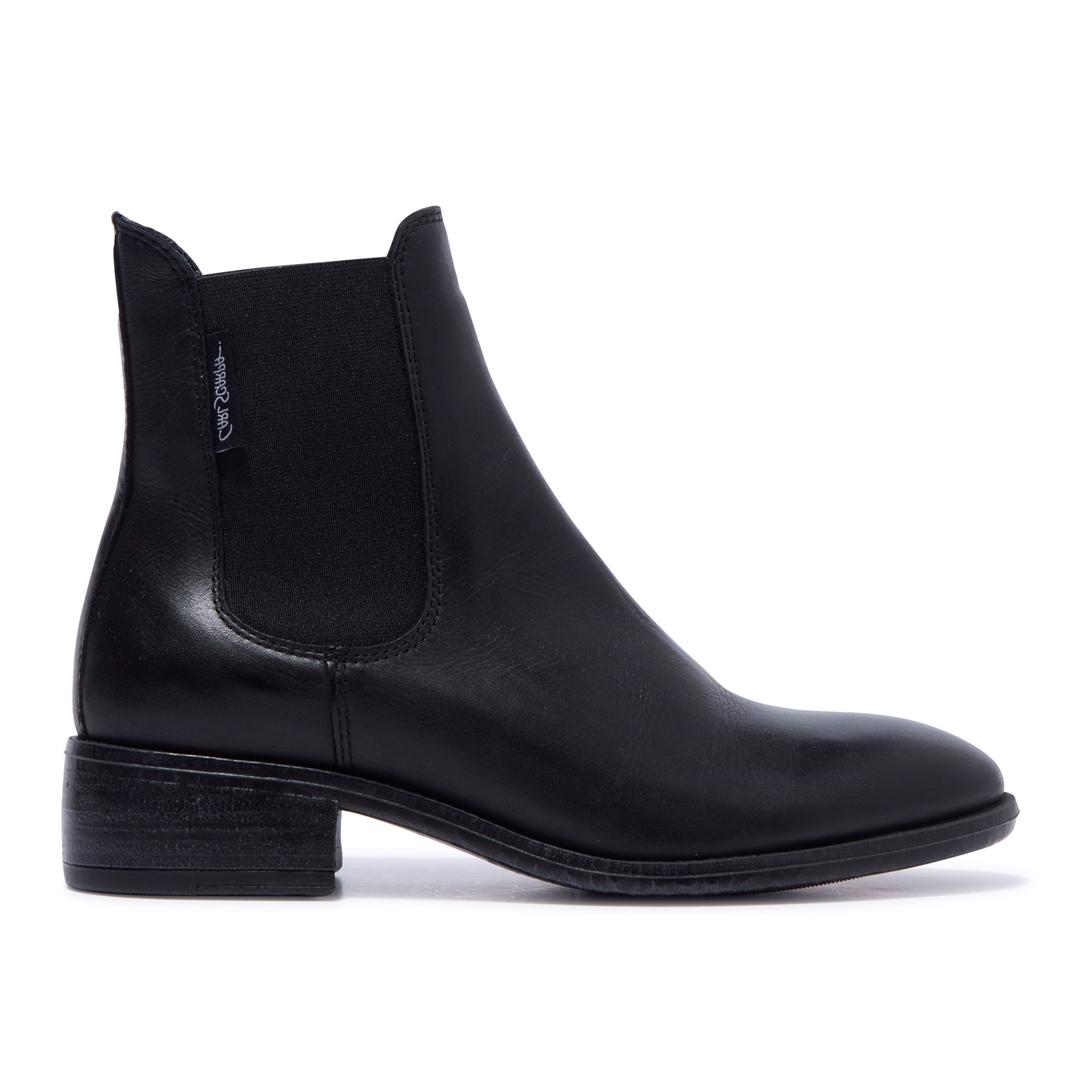 Carl Scarpa Delicio Black Leather Ankle Boots