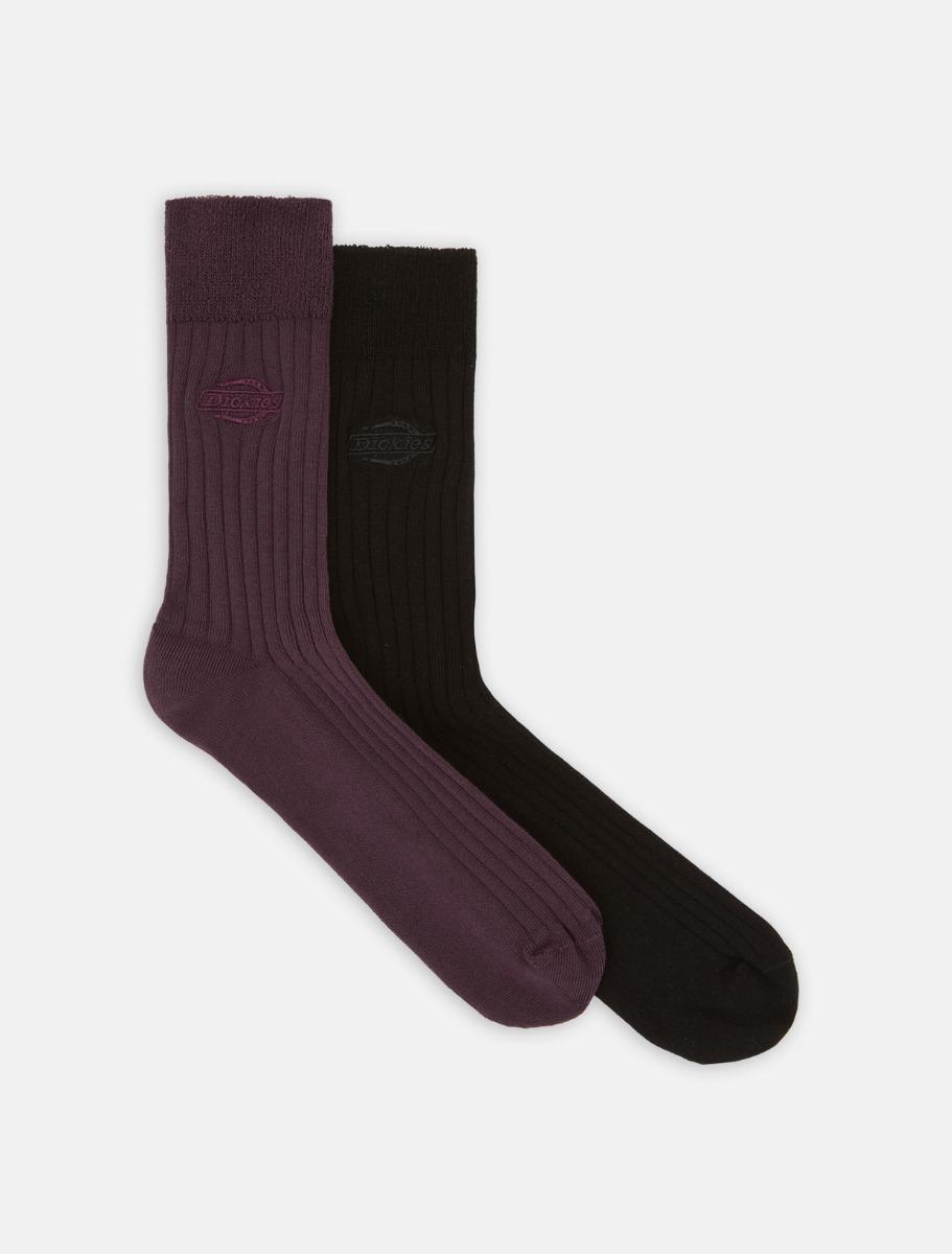 Dickies Rib Socks Unisex Plum Size L