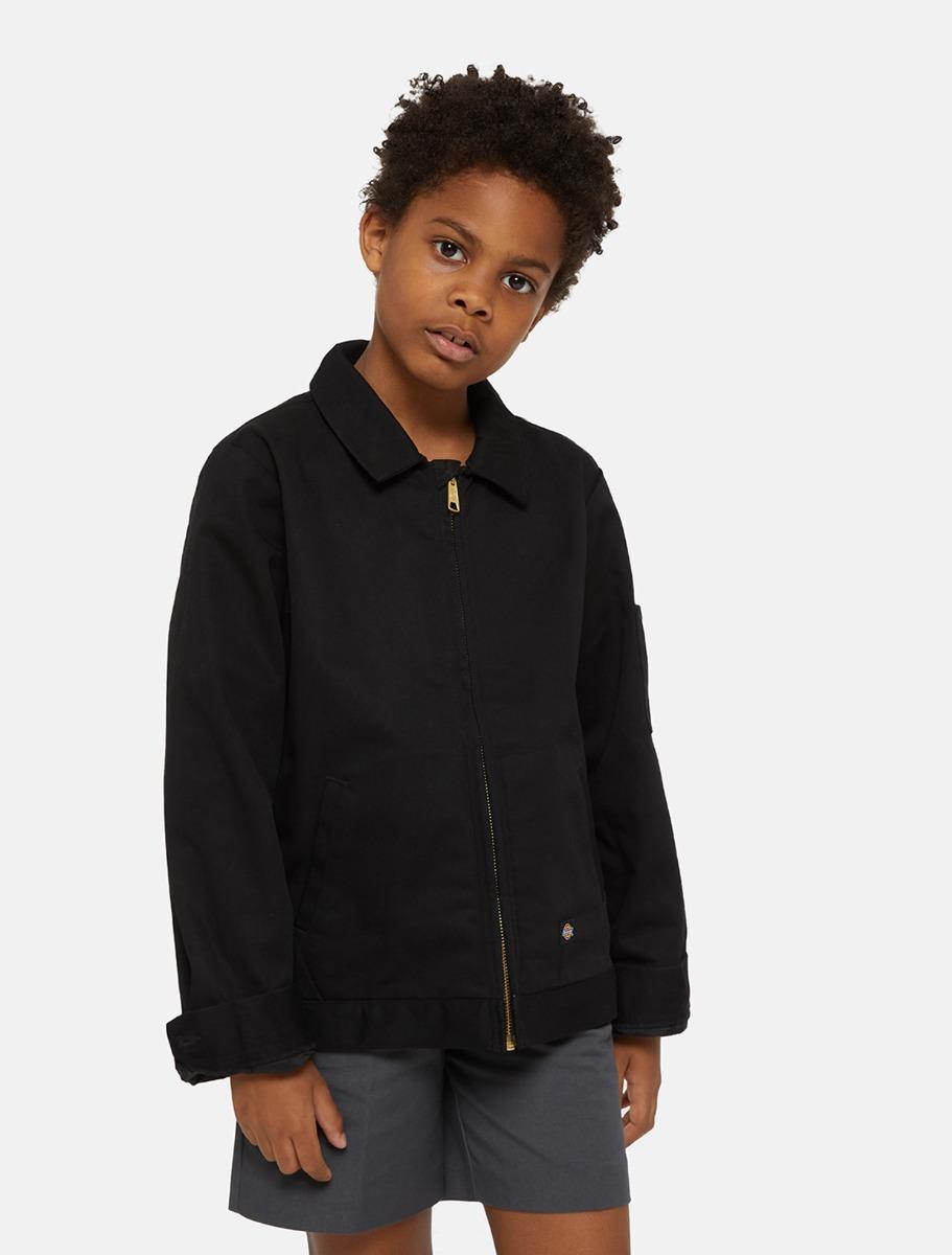 Dickies Kids' Lined Eisenhower Cropped Jacket Unisex Black Size XXS