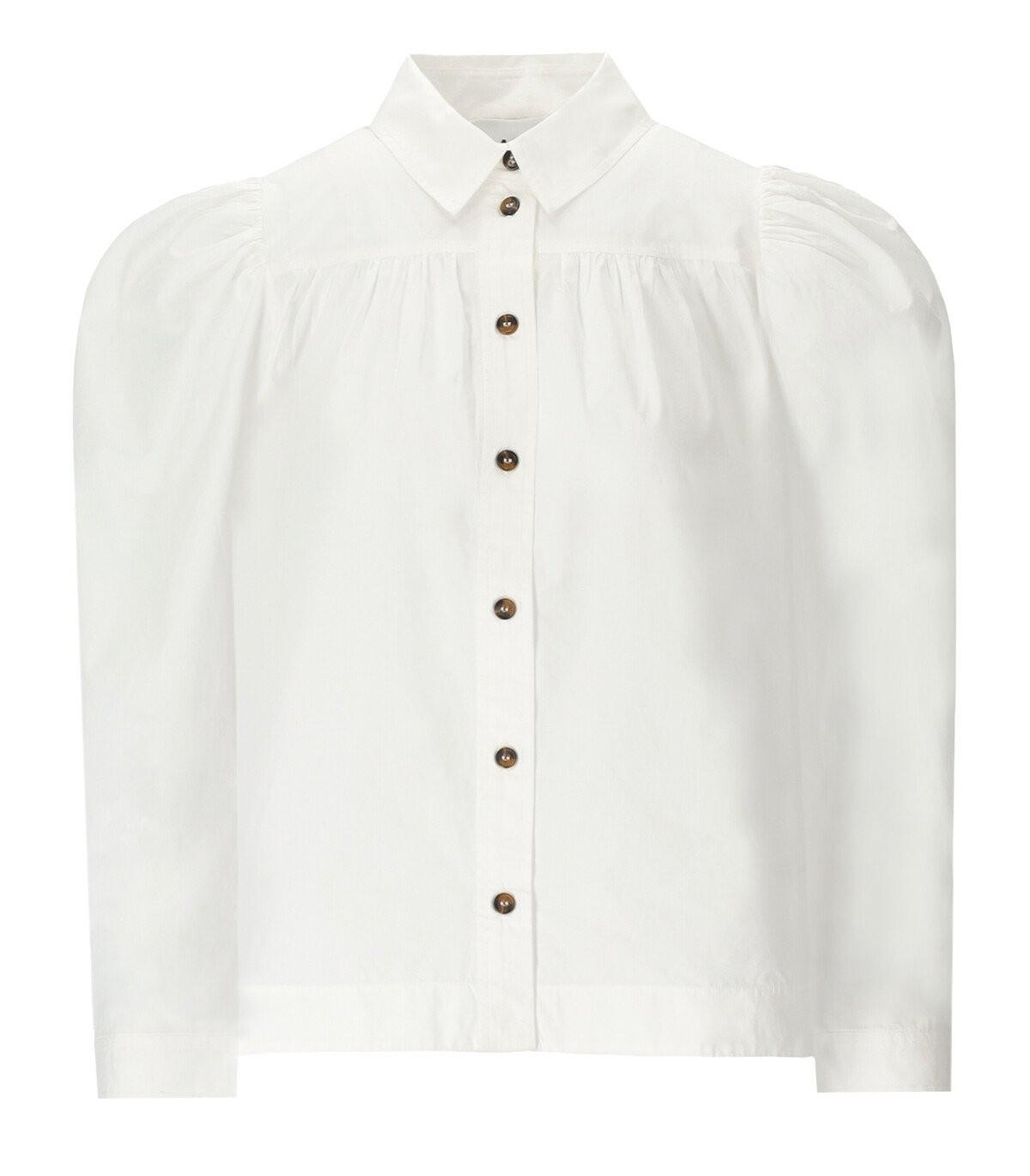 Ganni, Blouses & Shirts, female, White, S, Cotton Poplin Shirt