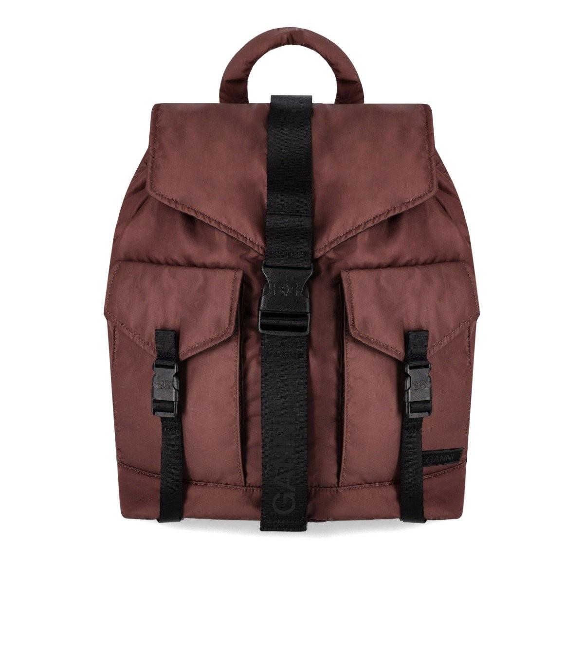 GANNI TECH CHOCOLATE BACKPACK