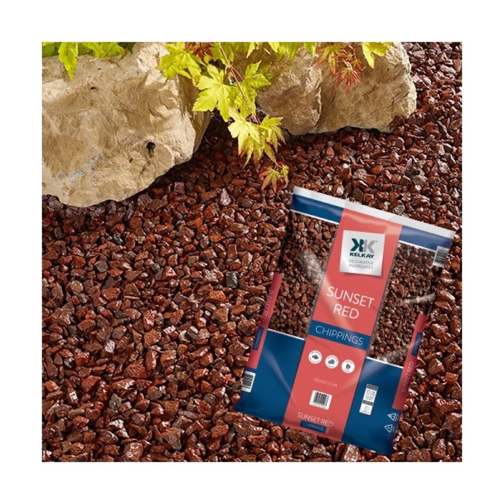 Sunset Red Chippings Bulk Bag