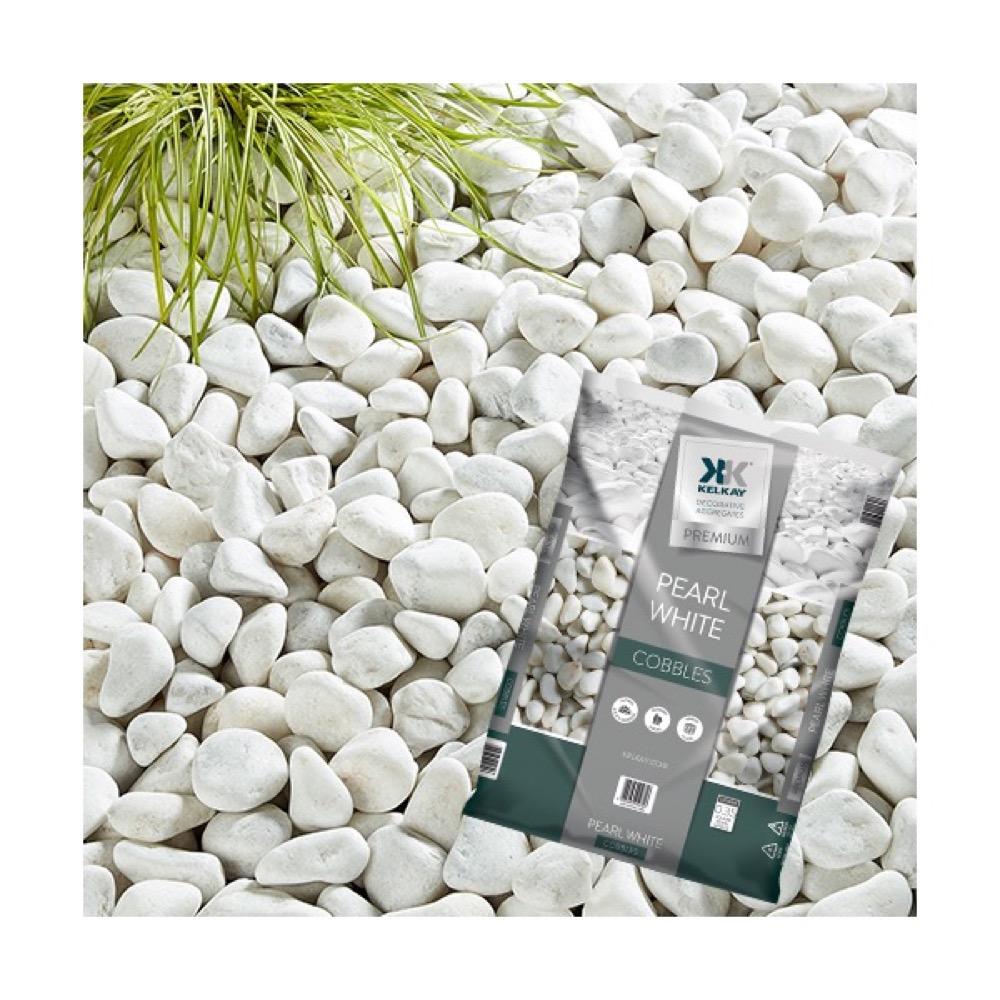 Pearl White Cobbles Bulk Bag