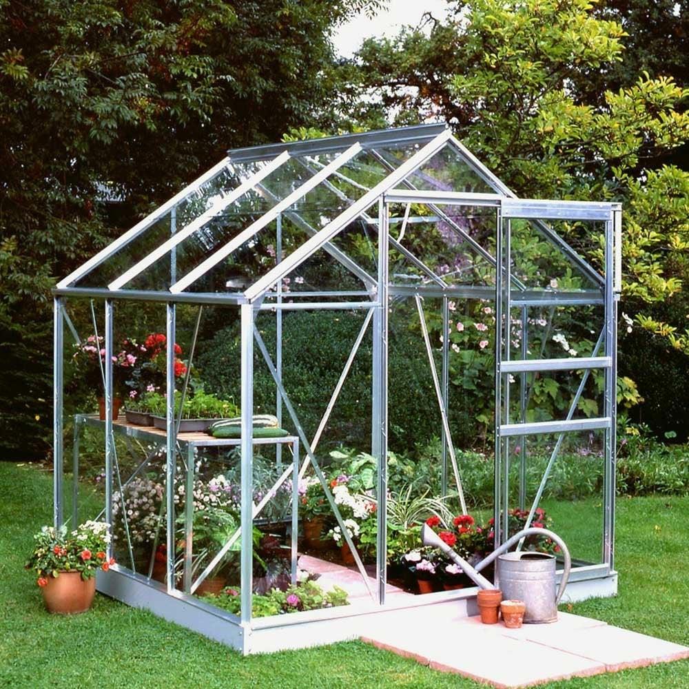 Popular 6 x 6 Greenhouse (Silver)