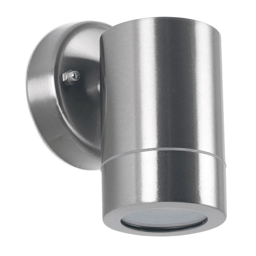 Brushed Steel Fixed Spot Wall Light