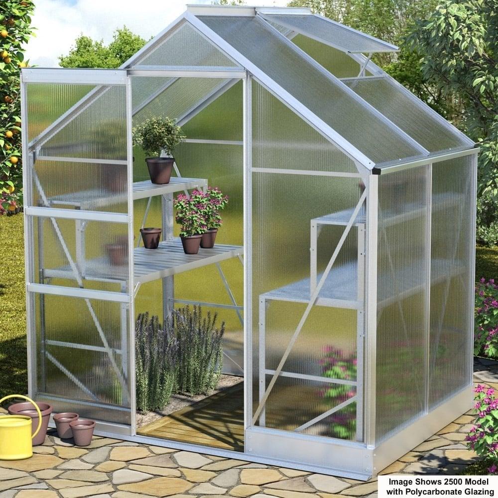 Apollo 2500 6 X 4 Greenhouse - Silver