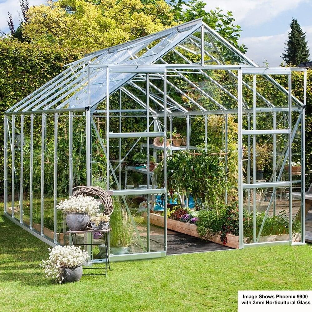 Phoenix 9900 8 x 12 Greenhouse - Silver