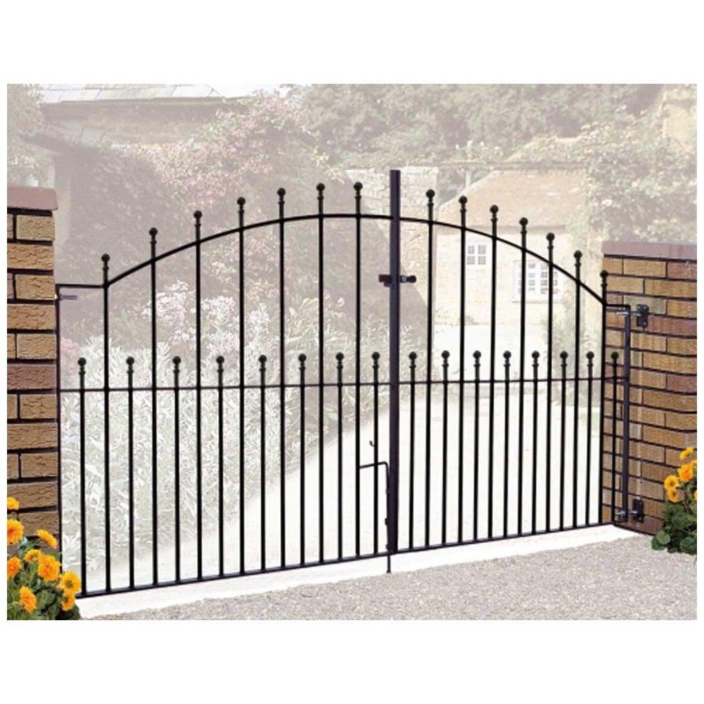 Burbage Iron Craft Manor Arched Double Gates