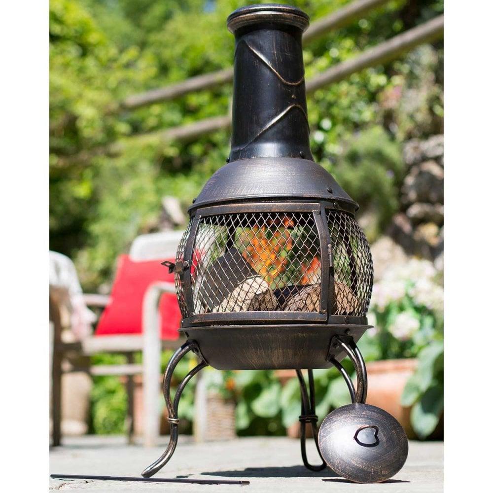 Leon Mesh Steel Chimenea Large