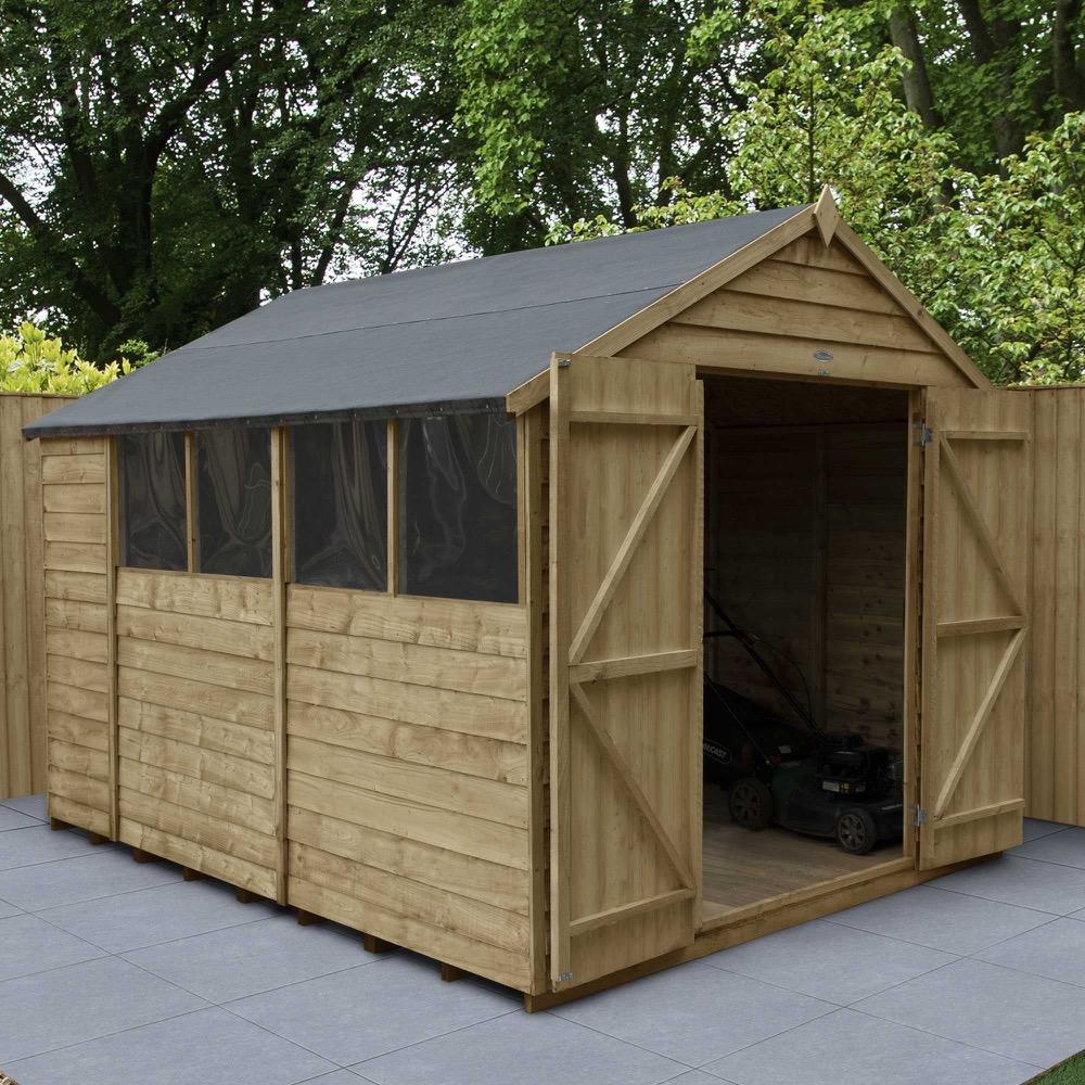 8 x 10 Overlap Pressure Treated Apex Shed