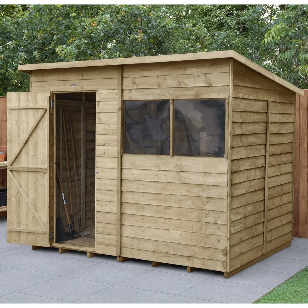 Overlap Pressure Treated 8 x 6 Pent Shed