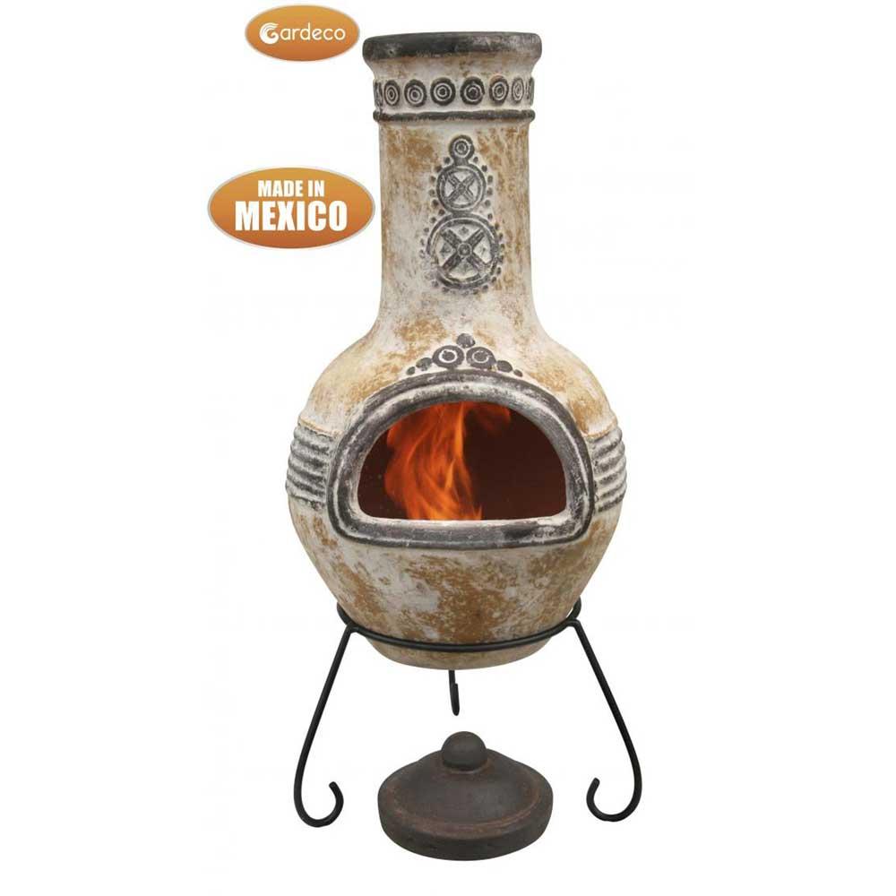 Azteca Large Mexican Chimenea in Yellow