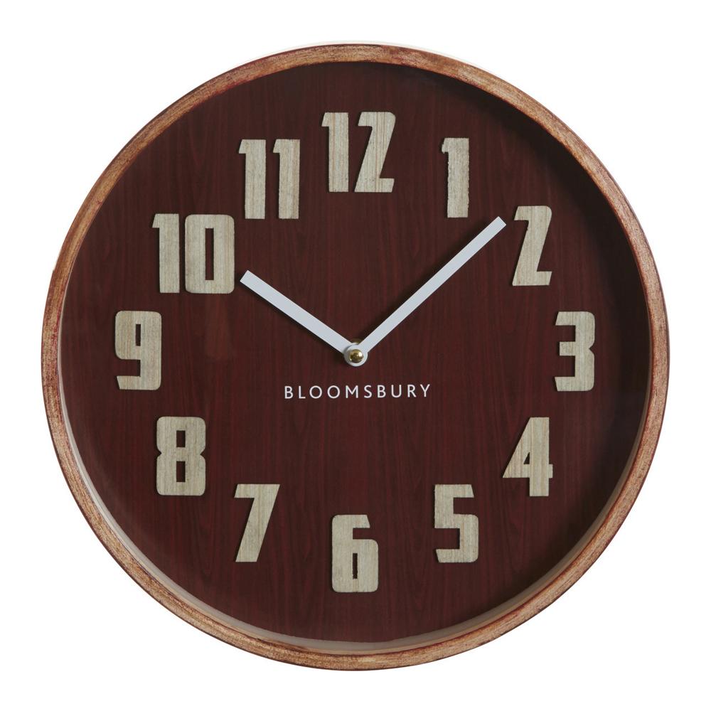 Interiors by Premier Vitus Grained Small Wall Clock