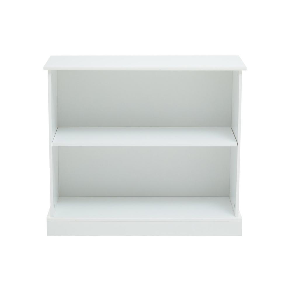 Storage Unit with 2-Tier Shelves White