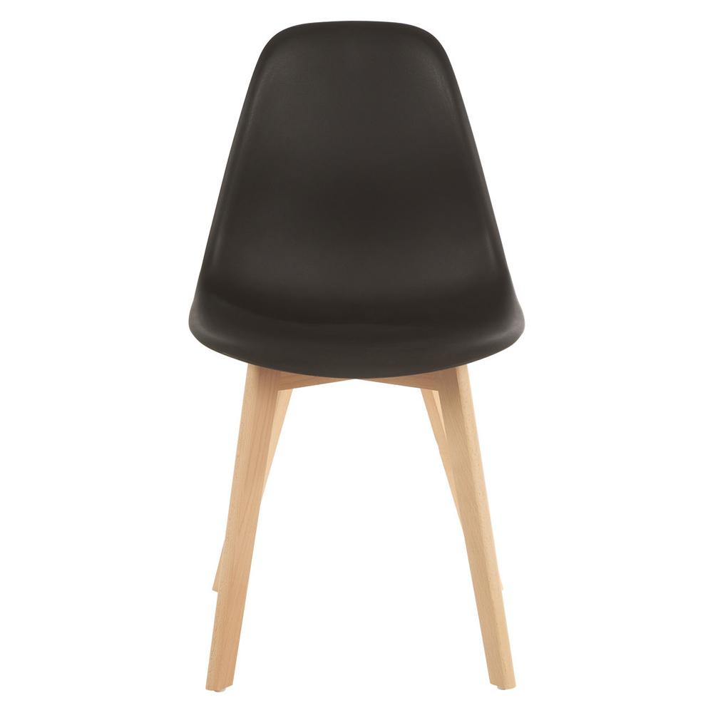 Interiors by Premier Stockholm Black Chair With Beech Wood Legs