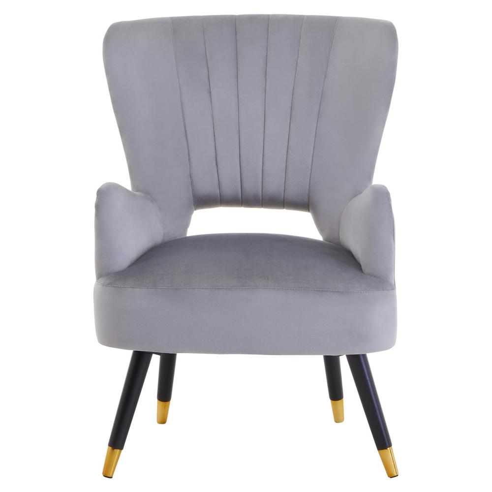 Interiors by Premier Loretta Velvet Cut Out Back Chair