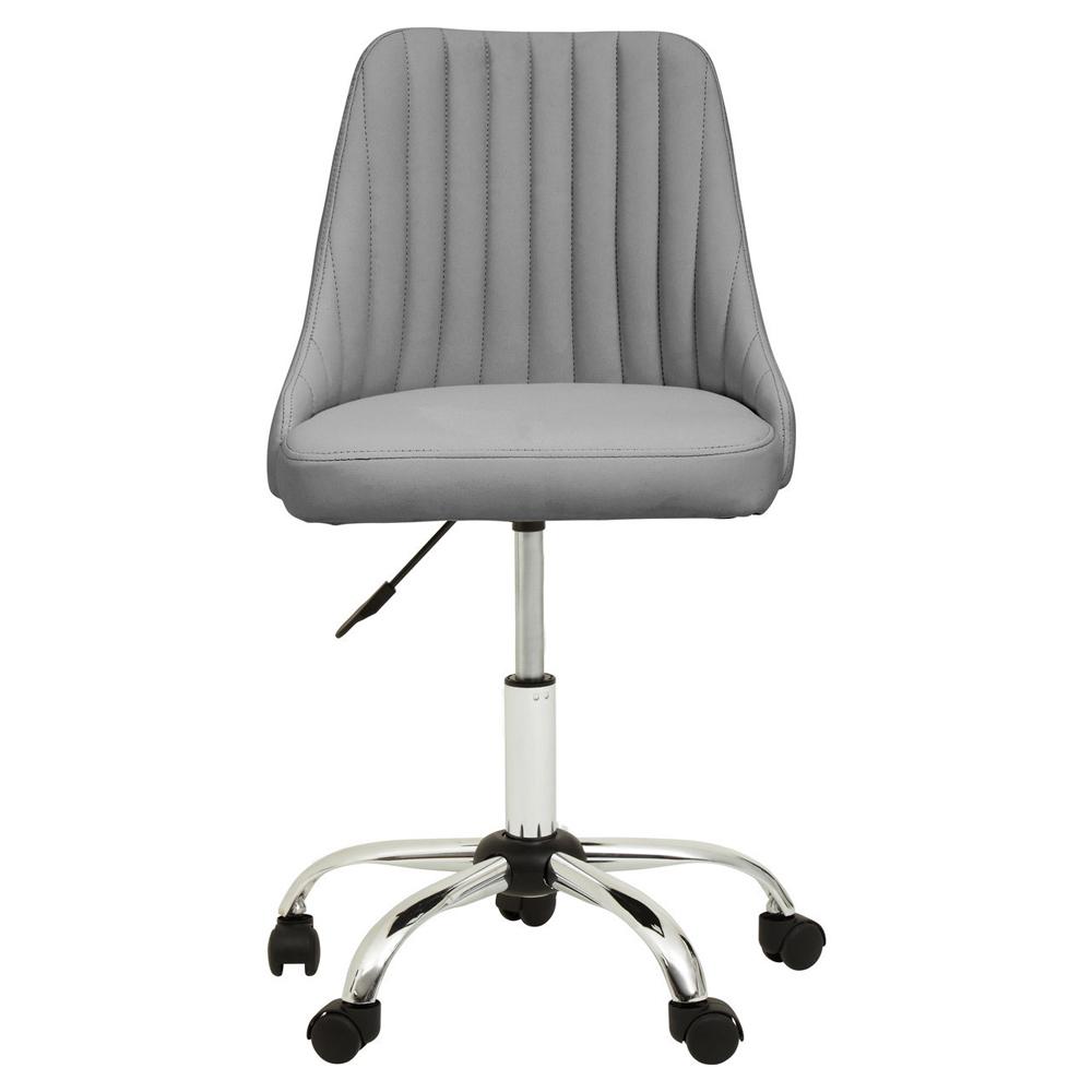 Office Chair with Grey Leather Effect