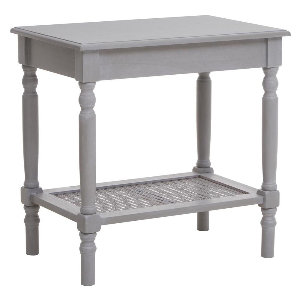 Side Table Pine Wood Slate Grey