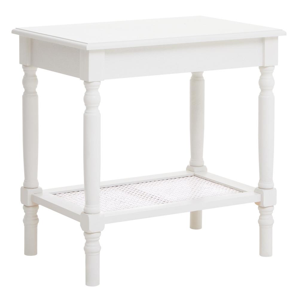 Side Table Pine Wood Ivory