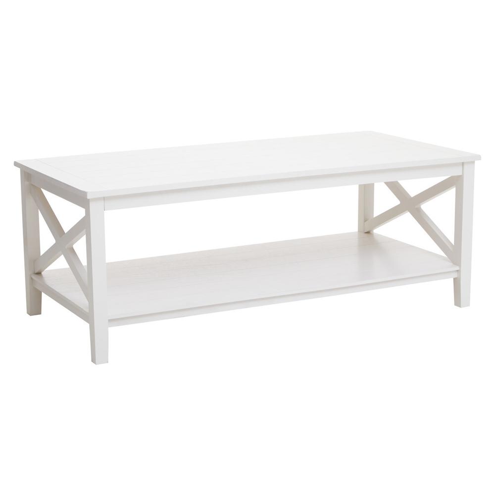 Coffee Table Pine Wood Ivory