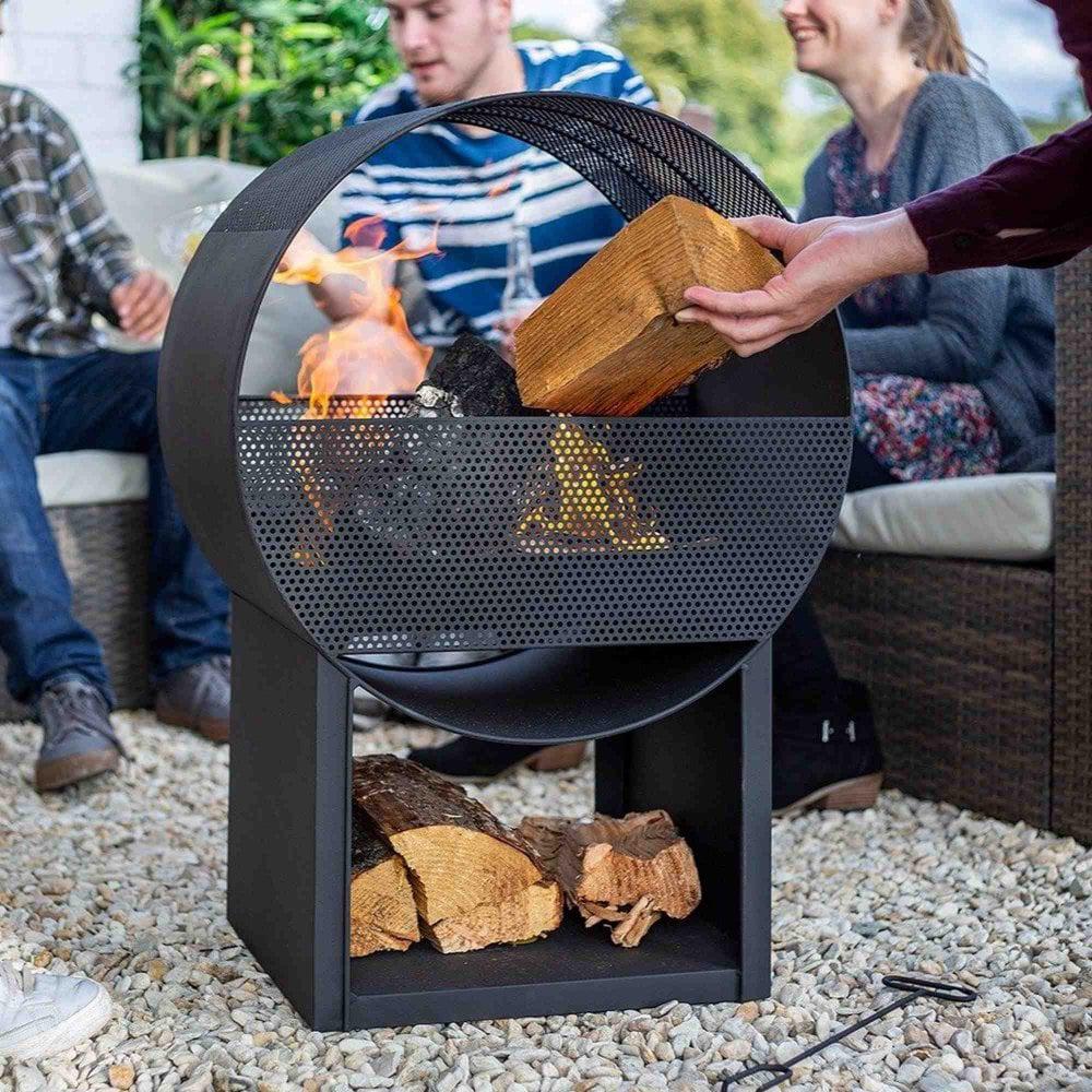 Camacha Steel Round Fireplace