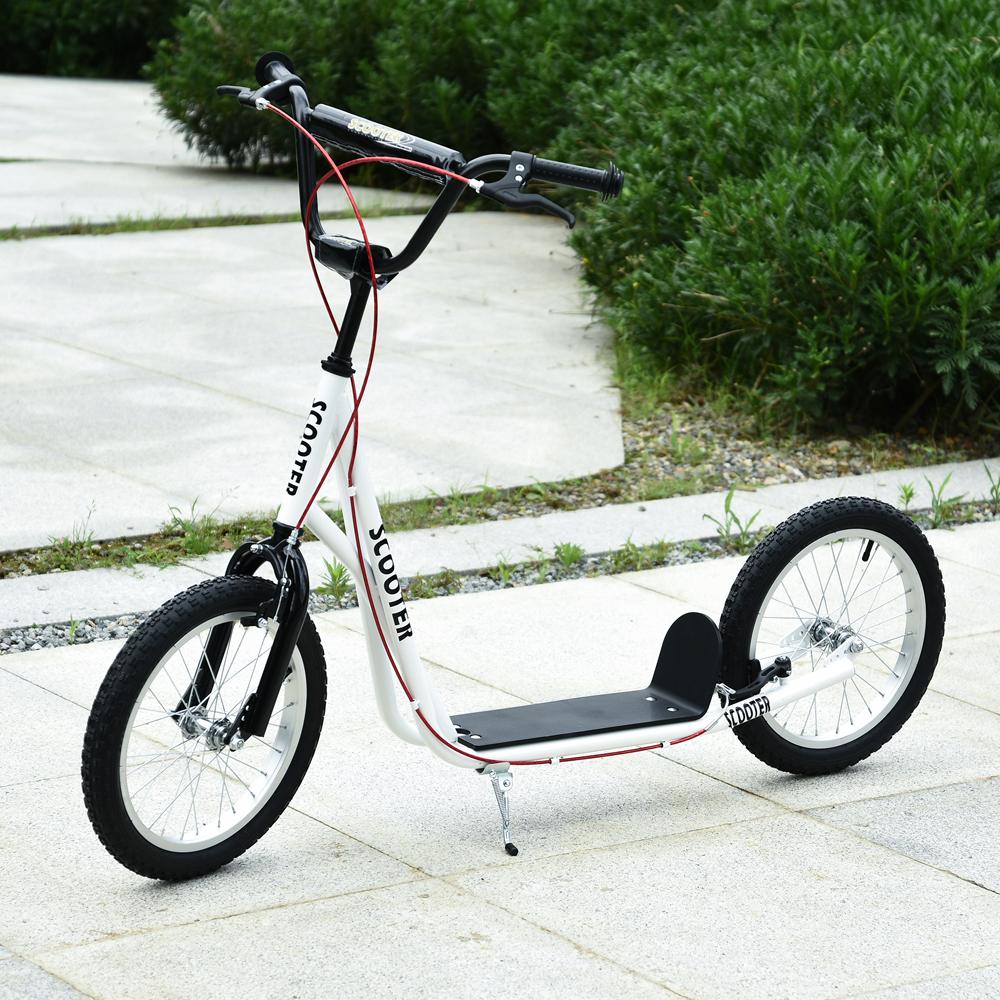 90-96cm Kick Scooter With Adjustable Handlebar Inflatable Wheels Brakes