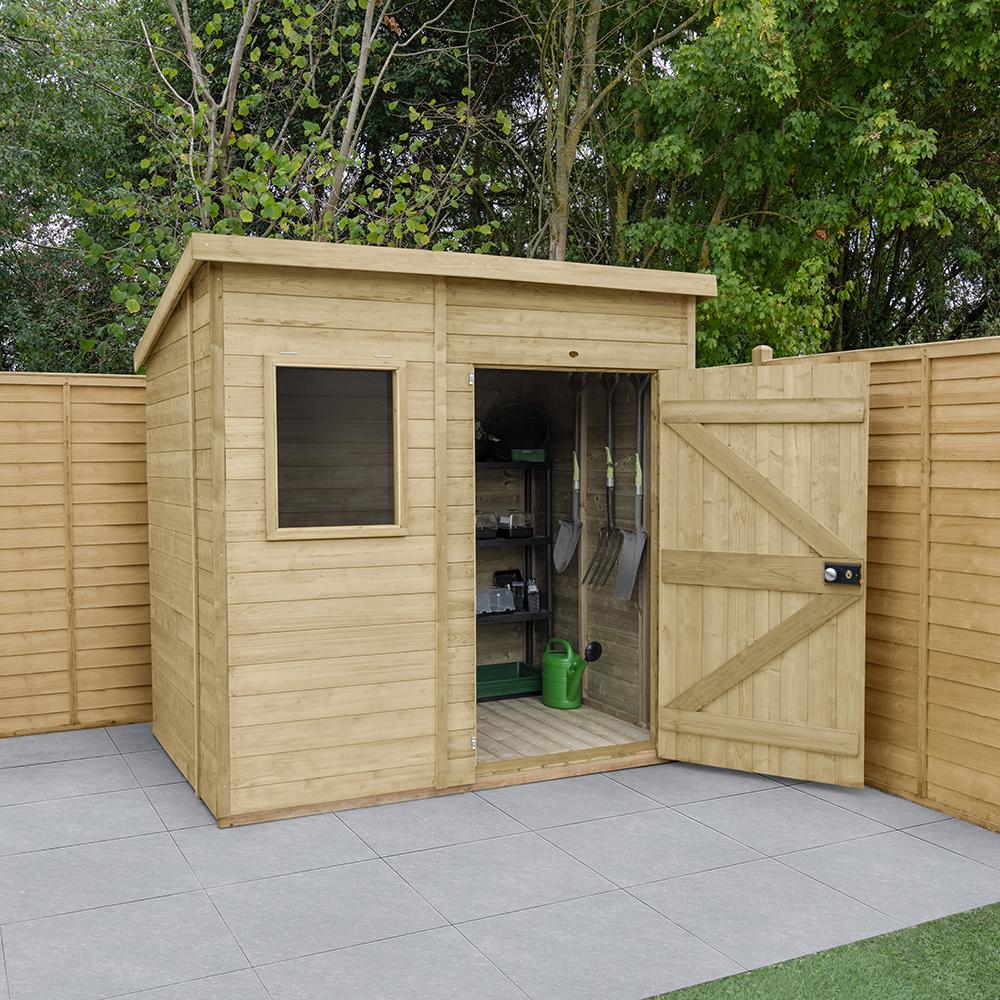 Timberdale T&G Pressure Treated 7x5 Pent Shed  - Without Base / Installation Included