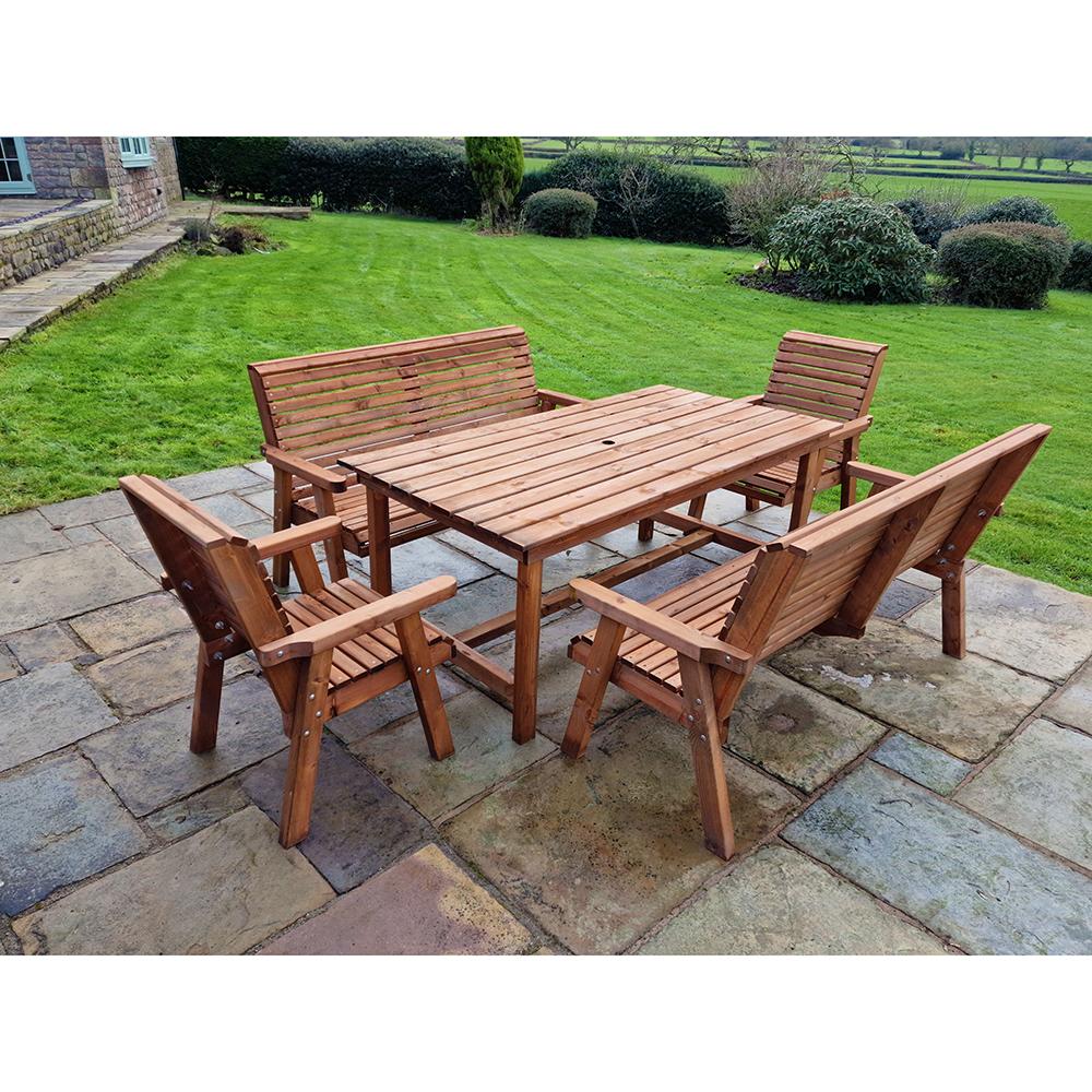 Wooden Garden Dining Set Rectangular 8 Seat VT111