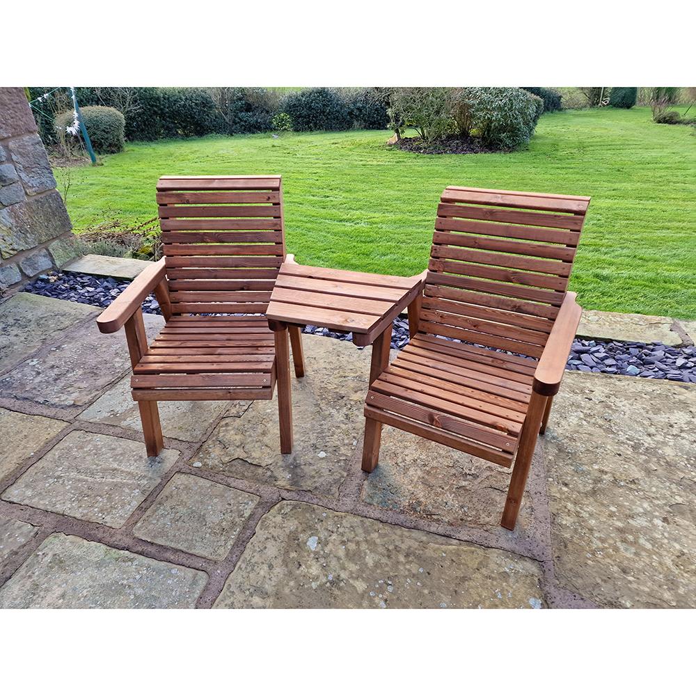 Wooden Garden Love Seat Angled VS104