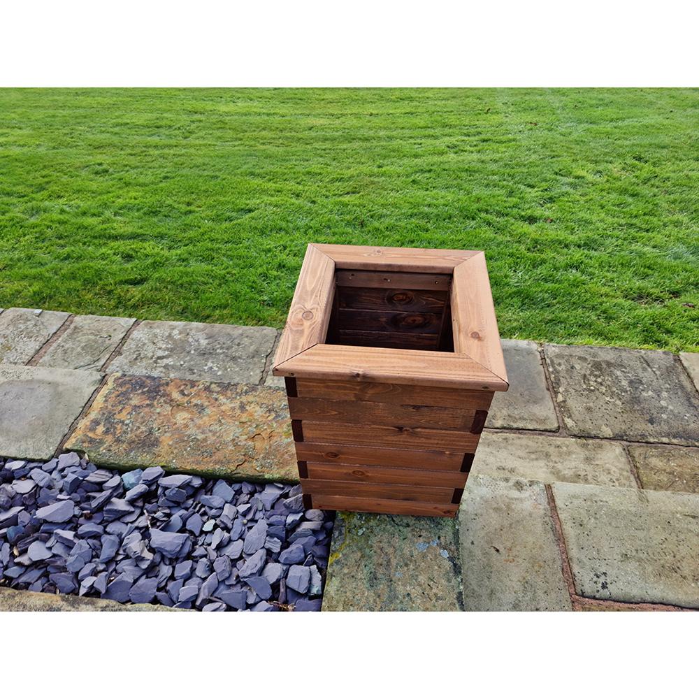 Wooden Garden Tall Square Planter 52cm VPL2