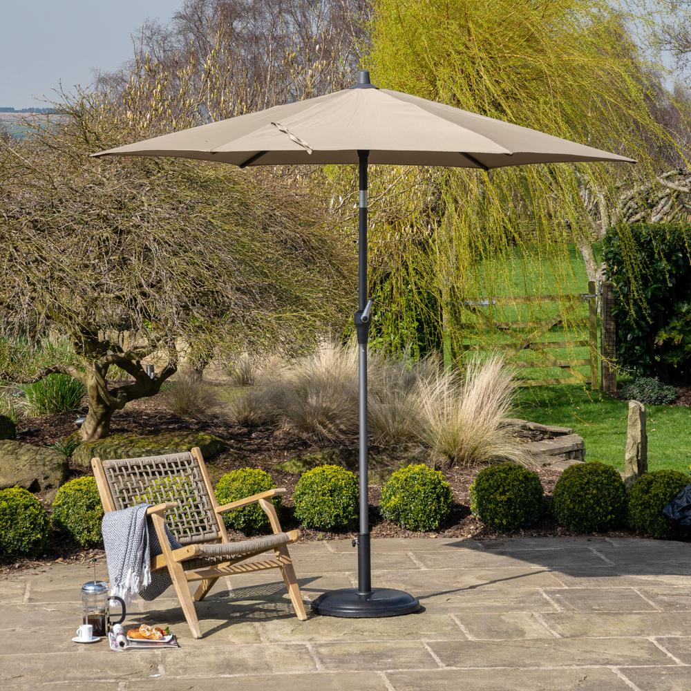 Riva Round Parasol Taupe 2.5m