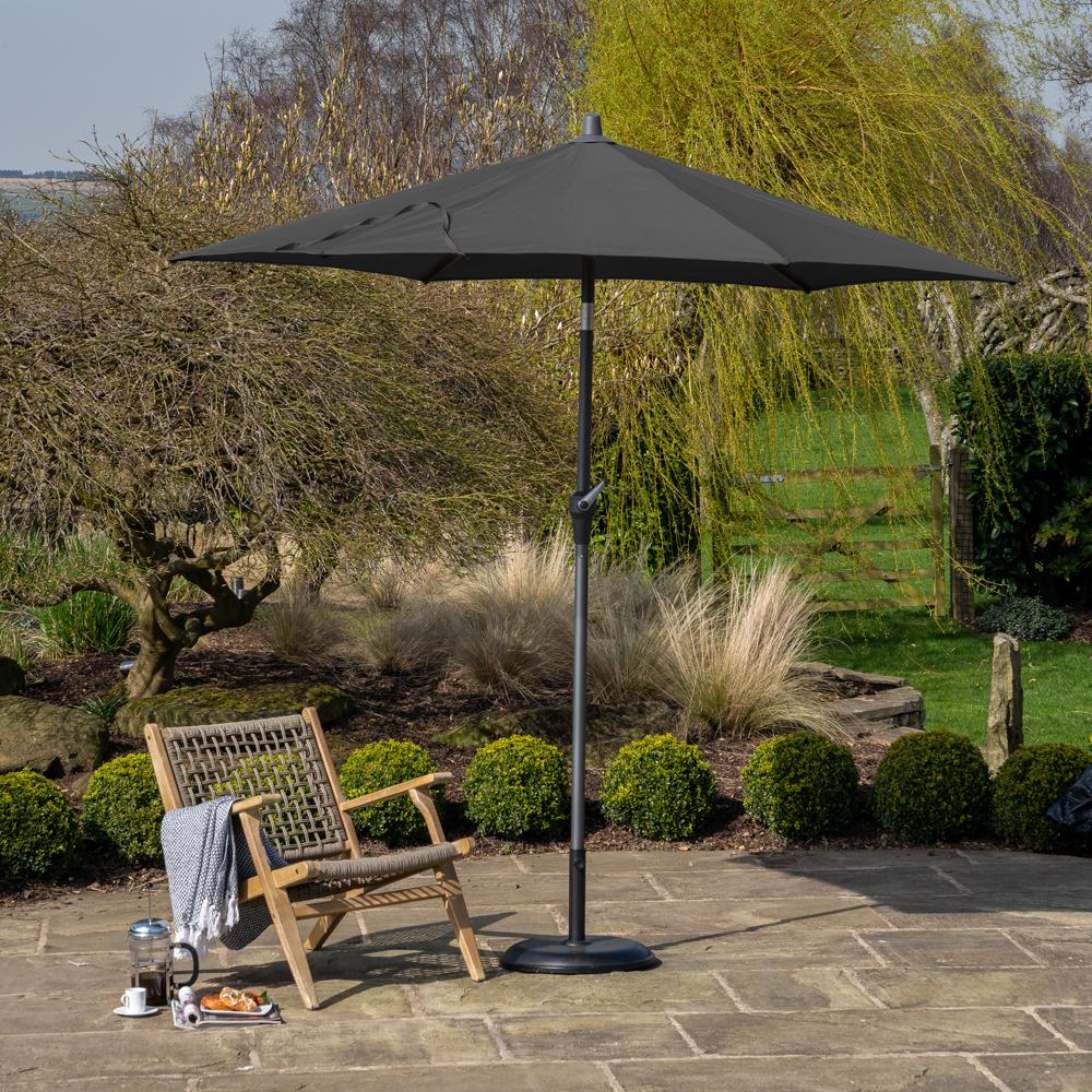 Riva Round Parasol Anthracite 3m